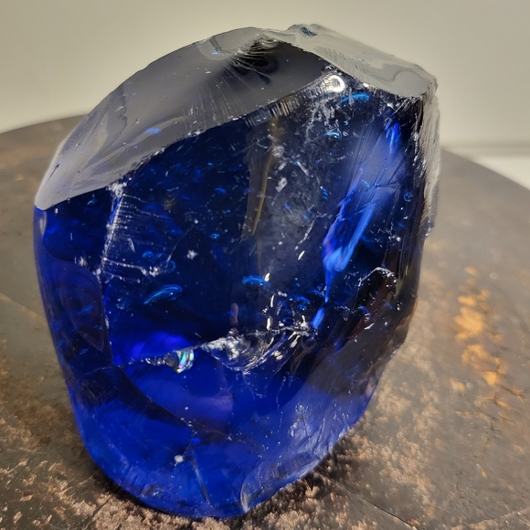 Vintage Dark Blue Andara Monatomic Crystal Glass - Picture 2 of 8